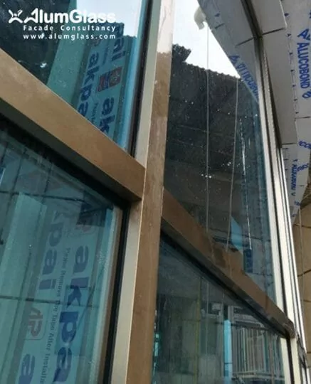 نصب پرشر‌پلیت و کاور‌کپ‌های سیستم کرتین‌وال- آلومینیوم شیشه تهران